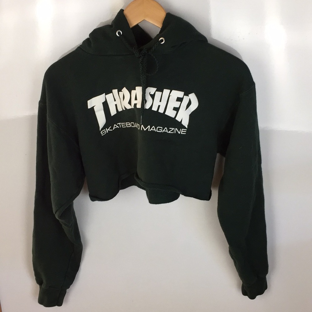 THRASHER CROP HOODIE